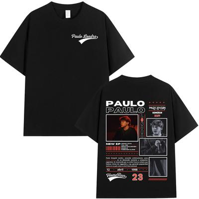 Rapper Paulo Londra Homerun Album Tshirts Unisexs Women Fashion Hip Hop Oversized T Shirt Casual 100 Cotton Short Sleeve Tshirt