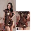 Babydolls Perspective on Classical Standing Neck Qipao Retro Embroidered Split Pajamas sexy dresses daring hot woman lingerie
