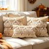 Ghost Pumpkin Plush Faux Fur Pillow Covers Soft Halloween Decor for Sofa Couch Bed Living Room White Orange Pillowcases 45x45CM