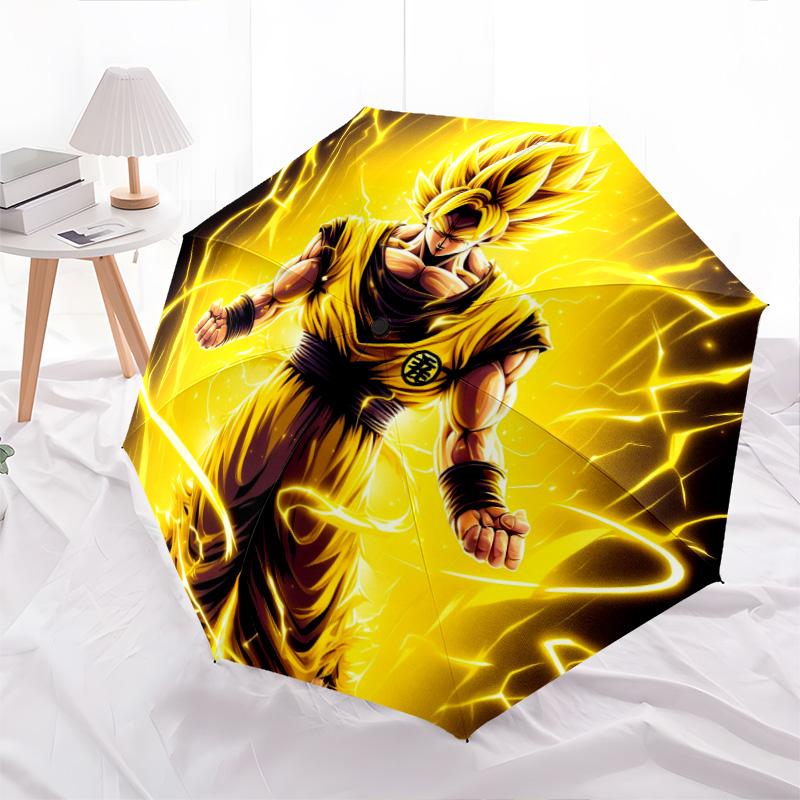 

Dragon Ball pattern, automatic folding umbrella, portable and foldable design, 8 ribs, a Christmas or birthday gift.