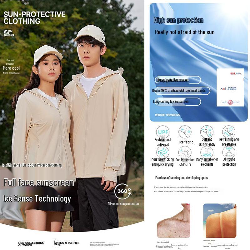UPF50+ Ice Silk Sun Protection Clothing: Unisex Anti-UV Summer Wear for Outdoor Sports