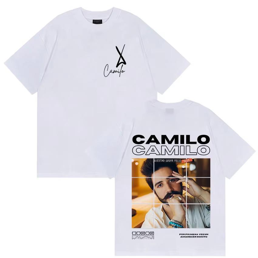Rapper Camilo Tour Album Graphic Cover TShirt Men Clothing Pop Music Cotton TShirts ONeck Short Sleeve Top Summer Streetwear