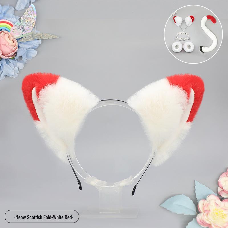 Handmade Plush Cat Girl Maid Fox Beast Ear Headband Hair Accessory