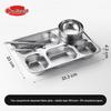 304 Stainless Steel Divided Canteen Tray