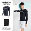 Mens Long Sleeve UV Protection Rash Guard Swimwear Surfing Snorkeling Diving Plus Size Slim Fit