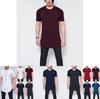 T-shirt da uomo ultra-comoda con orlo curvo e zip laterale in misto cotone premium