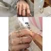 Adjustable Trendy Copper Ring For Women With Chic Geometric Style Colors And