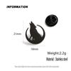 Moon Wolf Howl Gold-plated Badge, Women's Anti-exposure Buttons, Suit Lapel Pin, Collar Brooch, Formal Accessories