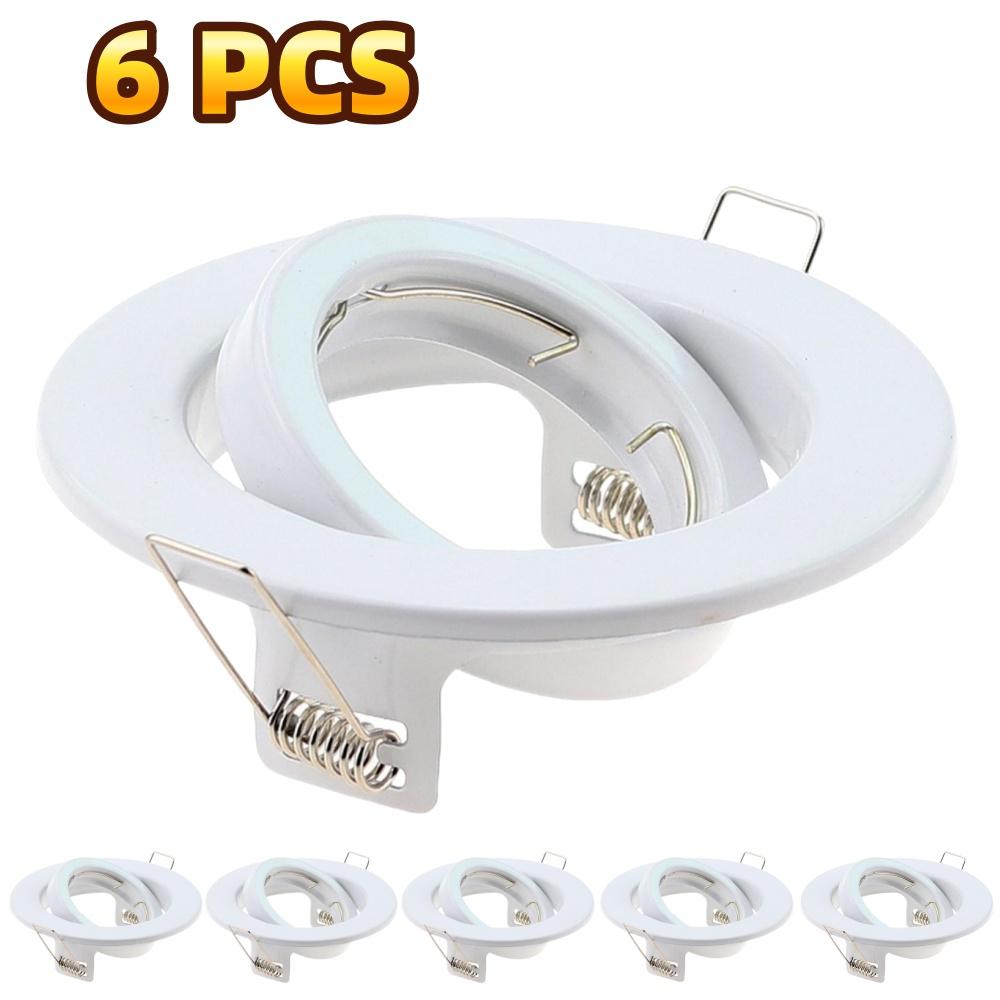 

6Pcs Recessed Mount Frame with MR16 Lamp Holder Spot Lighting Bracket Socket Lamp Holder Socket Fitting Spot Lighting Fixture