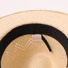 New Trendy Women Elegant Summer Natural Straw Panamad Sun Hats Fashion Beach Hat Outdoor Wide Brim Sun Protection Men Fedora Hat