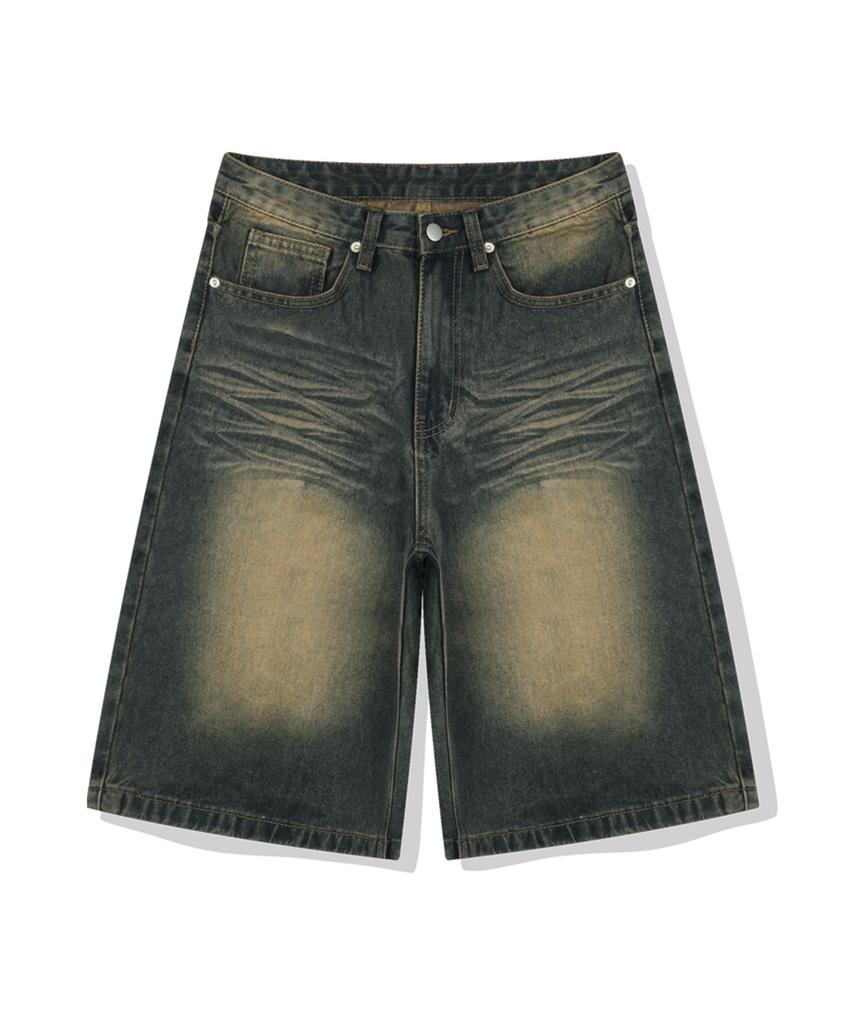 ULIFEZIP Bt Washed Bermuda Denim Pants Washed Shorts Denim Bermuda Pants 3 Colors [Ulzd_0020]