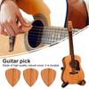 Wooden Guitar Pick Box with Stand Guitar Pick Display Box with 3 Pcs Guitar Picks Desktop Picks Storage Case Gift for Guitarists
