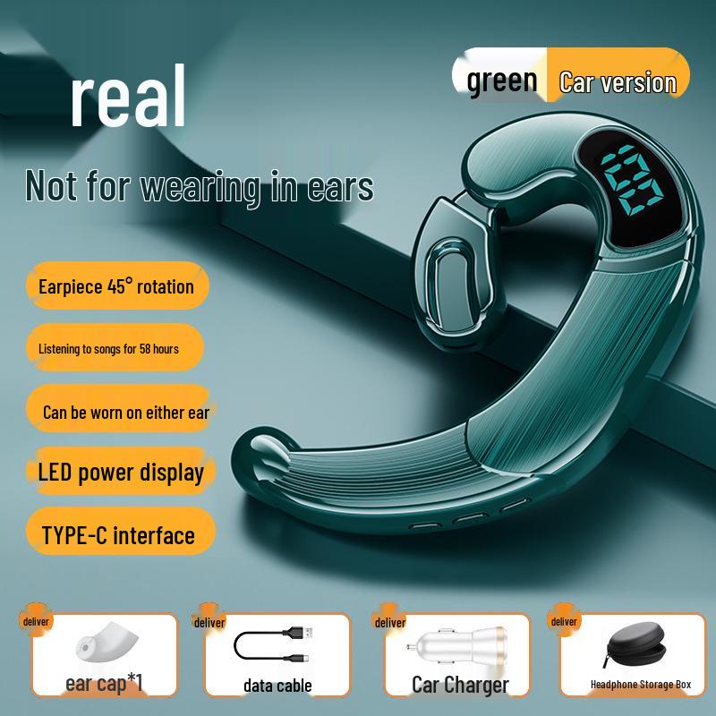 2024 In-Earless Bone Conduction Bluetooth Headphones, Ear-Hook Design, with 5.3 Chip and Ultra-Long Battery Life, Unisex.