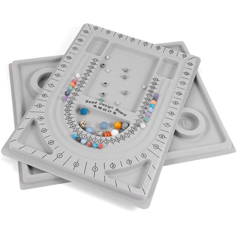 Flocked Bead Board Diy Bracelet Necklace Beading Jewelry Making Organizer Tray