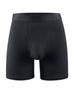 Men's pure black long short open boxer underwear is simple, comfortable and breathable