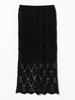 B:MING LIFE STORE by BEAMS Crochet-Style Lace Skirt (S-M) Women's Black M