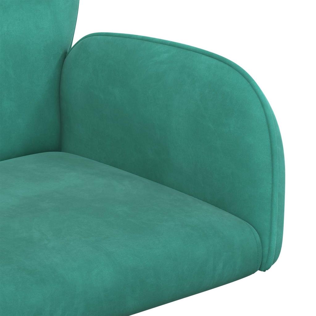 Swivel Chair 54 x 55 x 90 cm Turquoise Velvet