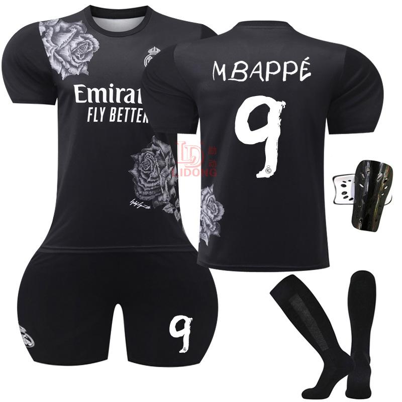 Messi 9 Shirt Draken Editie Mbappe 24-25 Real Madrid Thuis Voetbalshirt Set Fan Versie Ademend Sneldrogend Trainings Wedstrijd Kleding