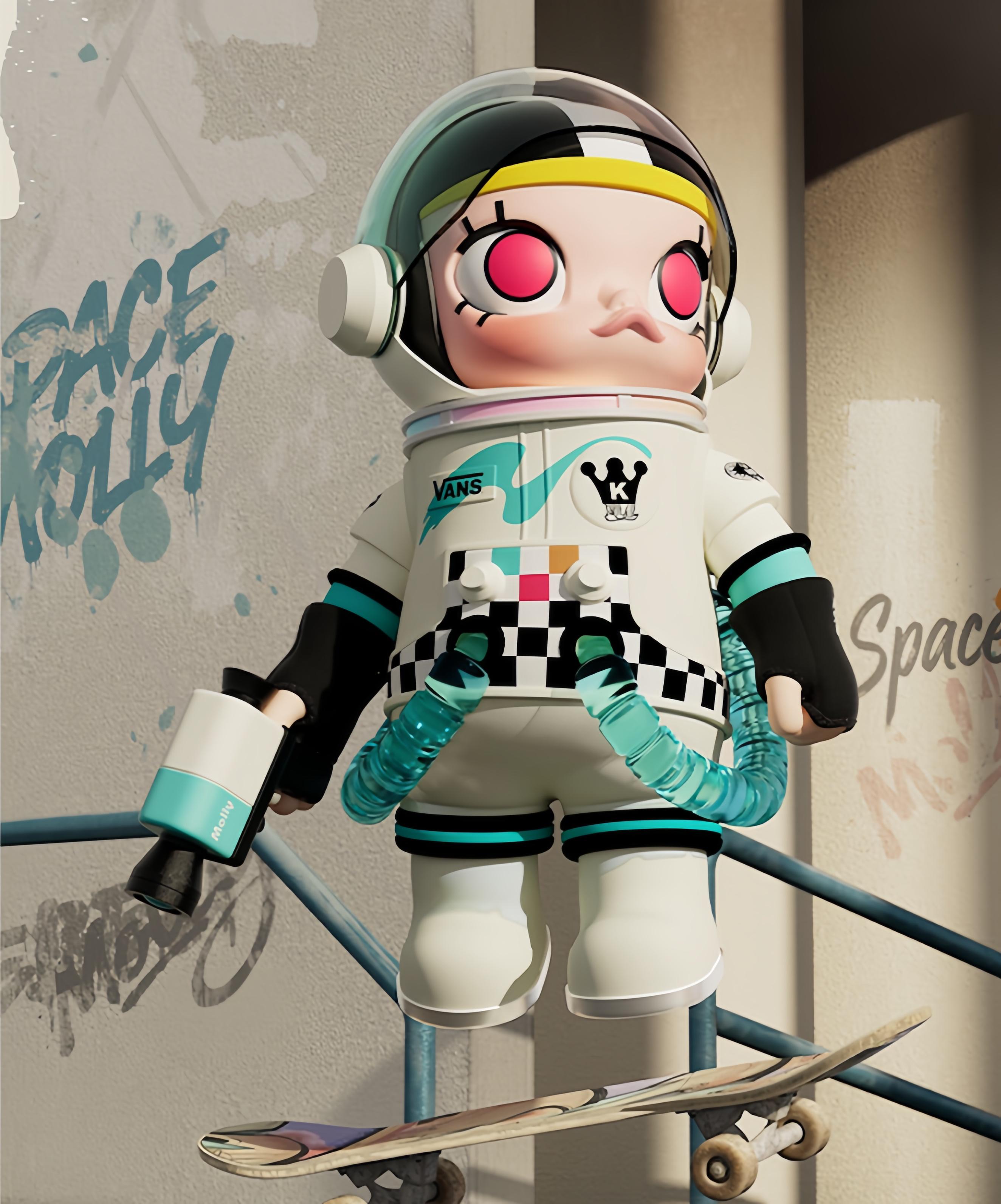 

POP MART 400% MEGA SPACE MOLLY × VANS – Дизайнерская фигурка 28CM