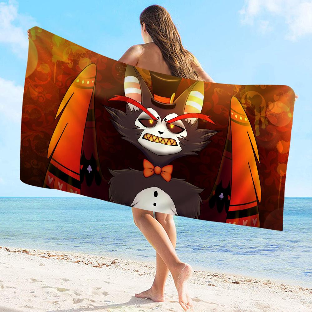Cartoon H-Hazbin-Hoteles Towel Microfiber Beach Towel Absorbent Quick Dry Soft Yoga Swimming Resort Mountain Climbing Towel