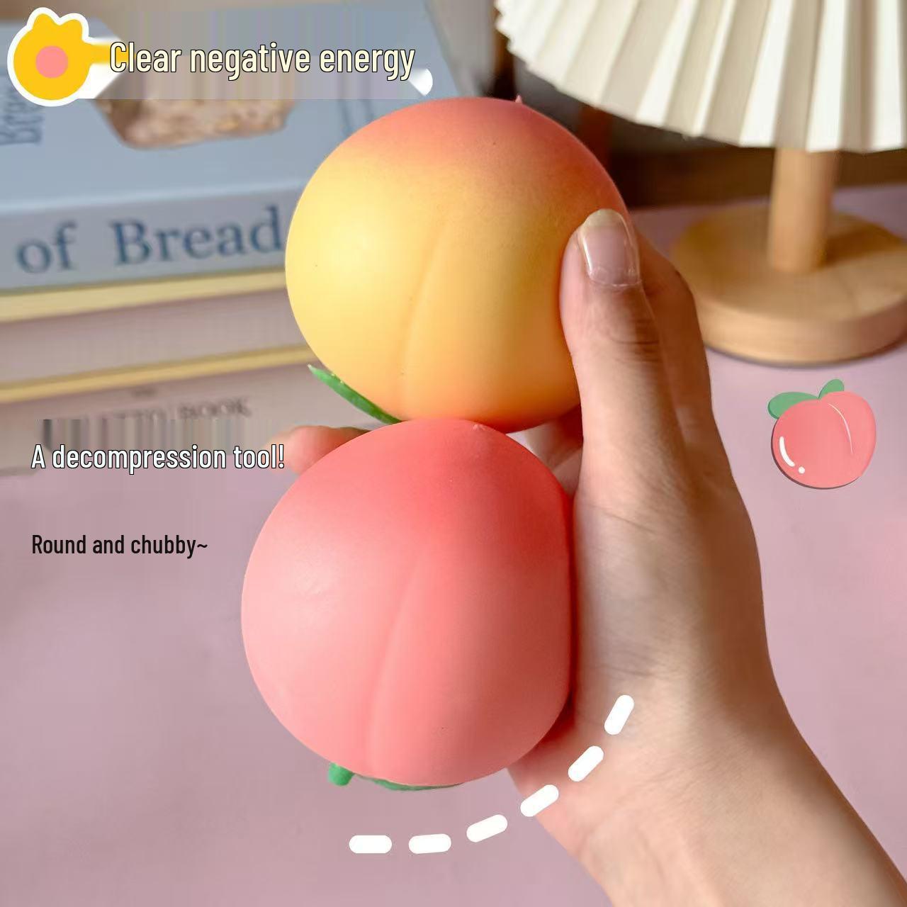 

Peach Silicone Decompression Squeeze Toy for Girls - Slow Rebound Fruit Stress Relief Toy, Perfect Small Gift for Children