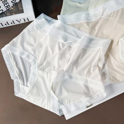 Chiloți Triunghi Ultra-subțiri Foarte Elastici Respirabili Mătase de Gheață Senzație Răcoroasă Fără Cusături Talie Înaltă Chiloți pentru Femei