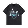 Summer New European and American Washing Water Old Trendy Brand Short-sleeved Vintage High Street American Retro T-shirt Trendy Men's and Women's