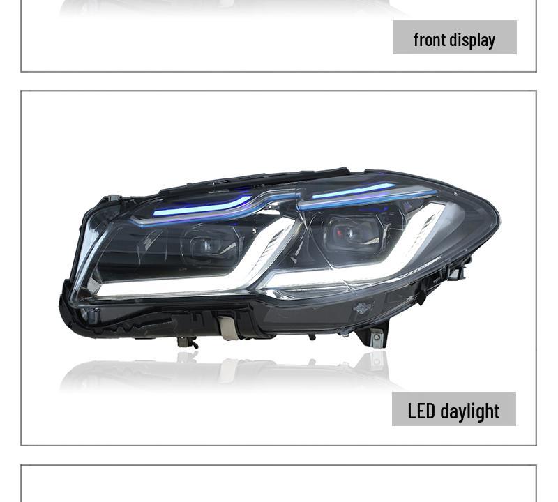 LED Headlight Assembly for BMW 5 Series F18 F10 (2011-2017) with Daytime Running Lights