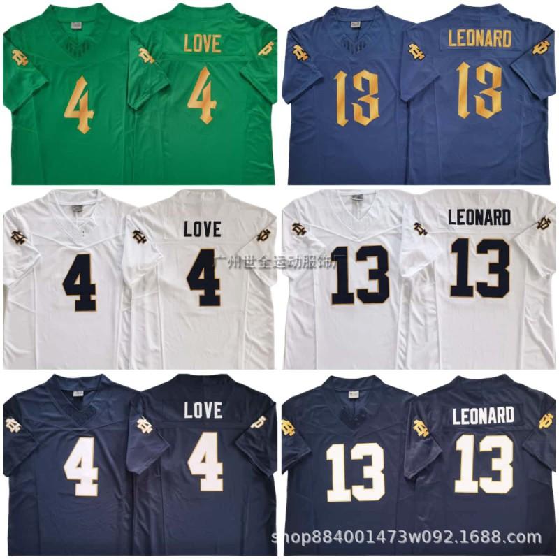 Mens Rugby Jersey Custom Embroidered Team Uniform Leonard Love 4 13 College Style Training Shirt Cotton Blend