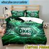 Custom Name Coritiba Football Club Emblem Bedding Set 3PCS Duvet Cover Closure Includes 1 Duvet Cover & 2 Pillowcases for All Seasons Bedroom Decor