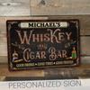 Personalizowany Znak Whiskey Cigar Bar, Dekoracja Man Cave, Prezent na Dzień Ojca Dla Taty
