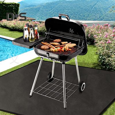 122/152/182x100CM Grillmatta Brandsäker Värmebeständig Flamskyddande Halkfri Däck Uteplats Utomhus Gräs Gräsmatta Golvskyddsmatta Öppen spis