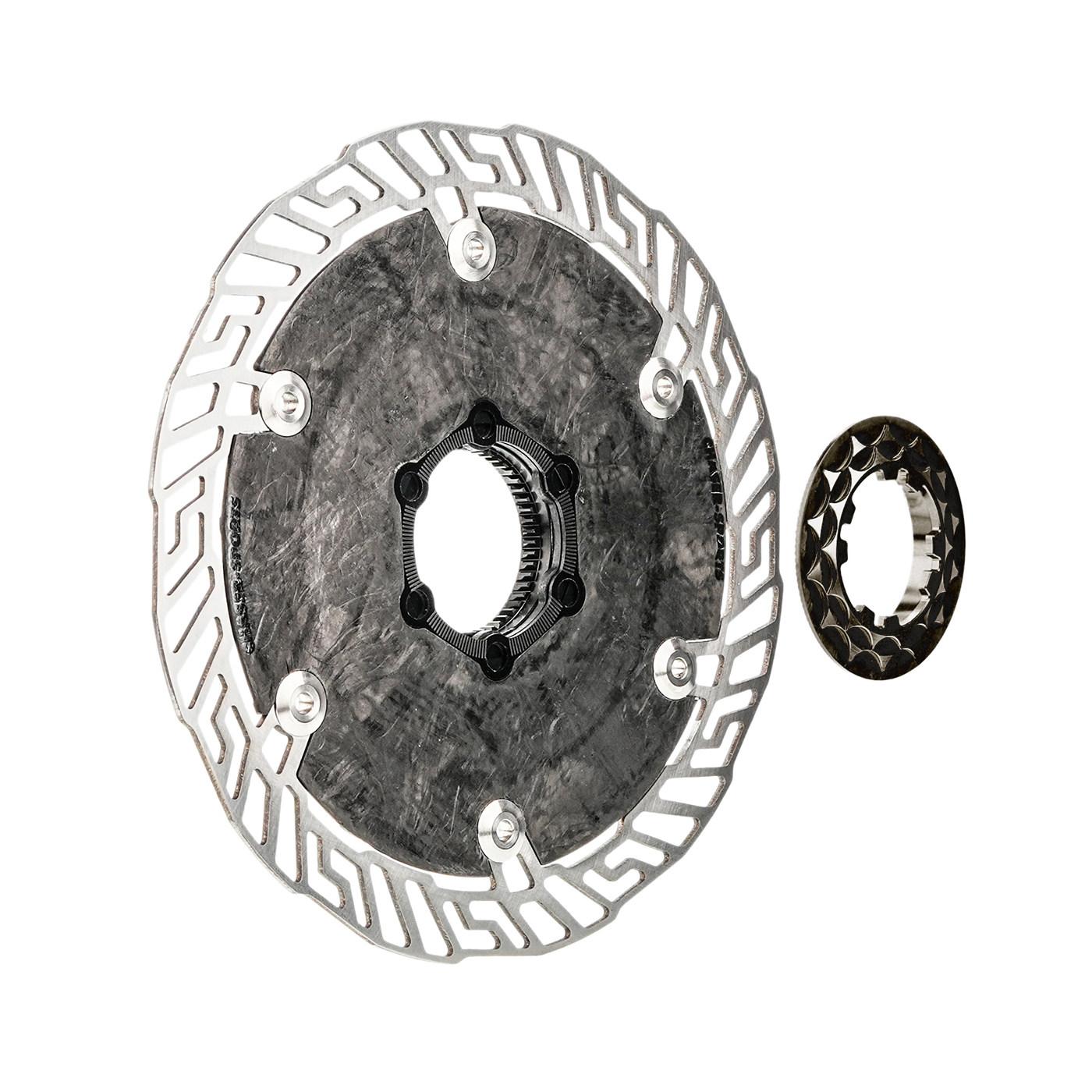 Chaser Bicycle Mid-Lock Disc Brake Rotor Carbon Fiber Aerodynamic Windbreaker Road Bike TT Disc Brake Rotor 160MM 140MM Black 160mm