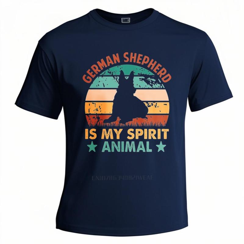 

Casual summer For her tshirt German Shepherd Spirit Animal Sunset Short Sleeve Street Wear O Neck tees men cotton t shirt 3XL
