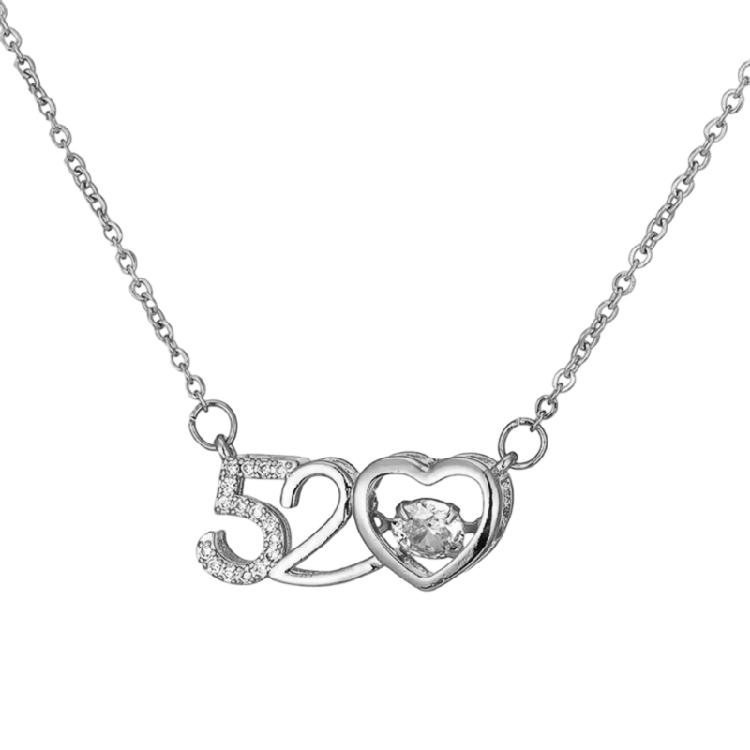 Exaggerated Heart Pendant Necklace Heart Necklace Silver Texture Fashion and Trendy Jewelry Suitable for Women and Man