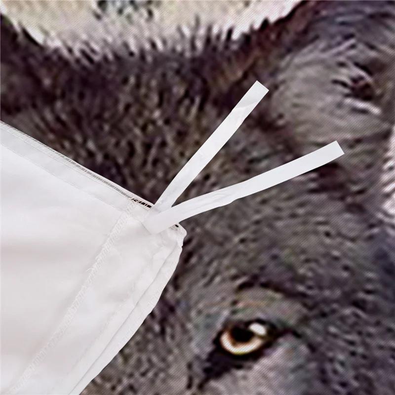 3D Printed Bedding Set Snow Wolf Animal Single Double Queen King Duvet Cover Set Twin Full Size Bedclothes For Child Kid Adult
