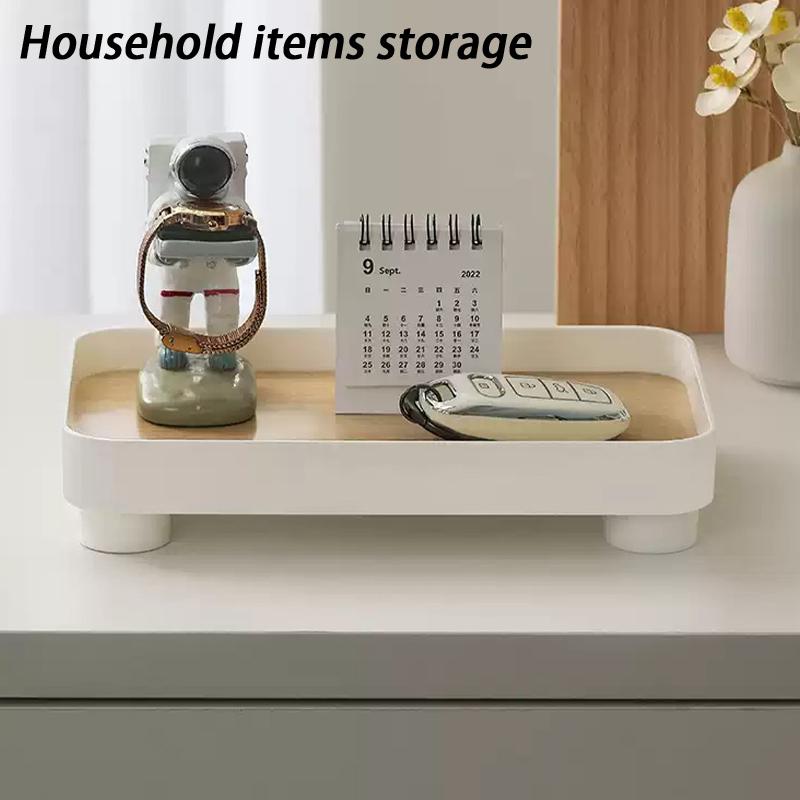 Quadratische Schale Holz Hautpflegeprodukt-Auslage Schlüssel Schreibtisch-Organizer