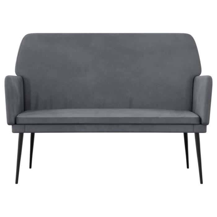 351383 vidaXL Banc Gris foncé 108x79x79 cm Velours