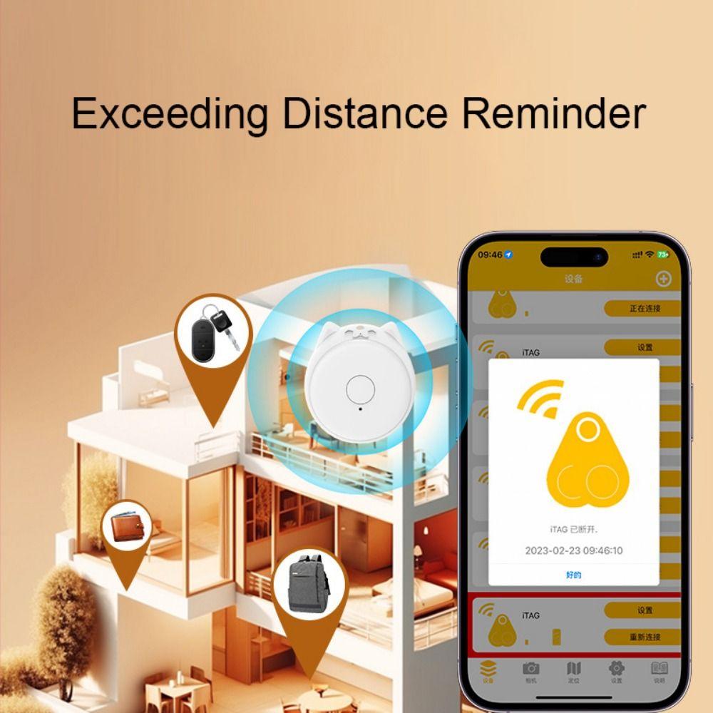 Anti-lost Mini GPS Tracker Bluetooth 5.2 Cartoon Shape Pet Bluetooth Tracker Wireless Plastic Alarm GPS Locator