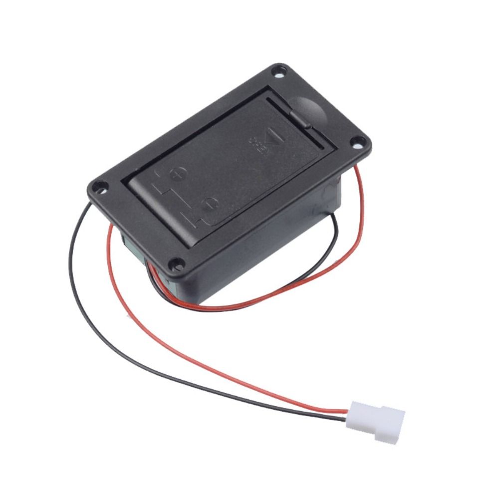 NEW ABS Battery Holder Storage Box 9V with Wires Lead Battery Case Box Bass Ukulele Wired Battery Holder Case Box