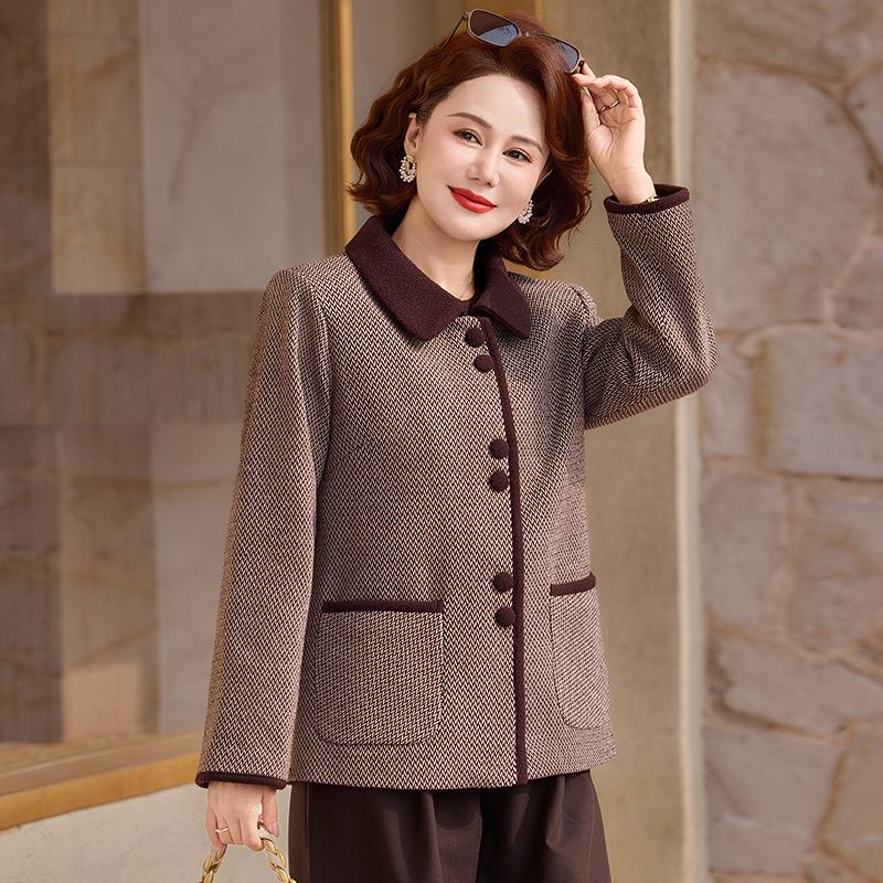 

2026 Women s Casual Spring Jacket for Middle-Aged and Elderly Moms - Stylish Short Spring Wear for 50-Year-Olds 2XL (110-125 jin)