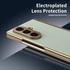 Samsung Z Fold7 Case: Foldable Electroplated Diamond Pattern, Plain Leather, Full Coverage for Fold6/5, Cross-border Compatibility.