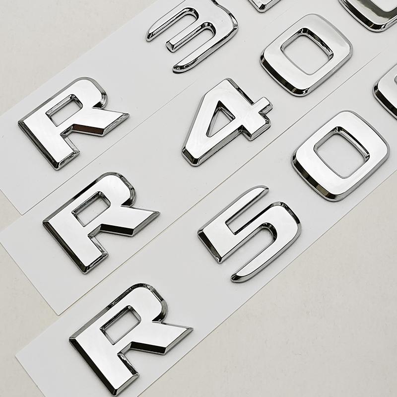 NEW 3D ABS Car Letters Logo R320 R300L Badge Rear Trunk Emblem Decal For Mercedes Benz R Series W251 R320 R300 R350L Accessories BD1