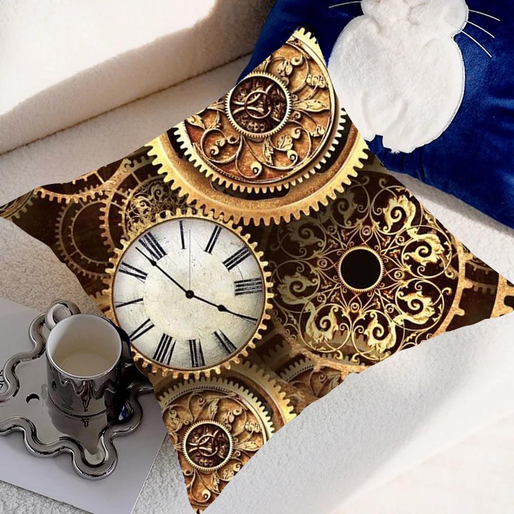 Clockes Pillow Case Pillow Cover Case Square Room Sofa With For Home Use Plush Cute Cushion Cover