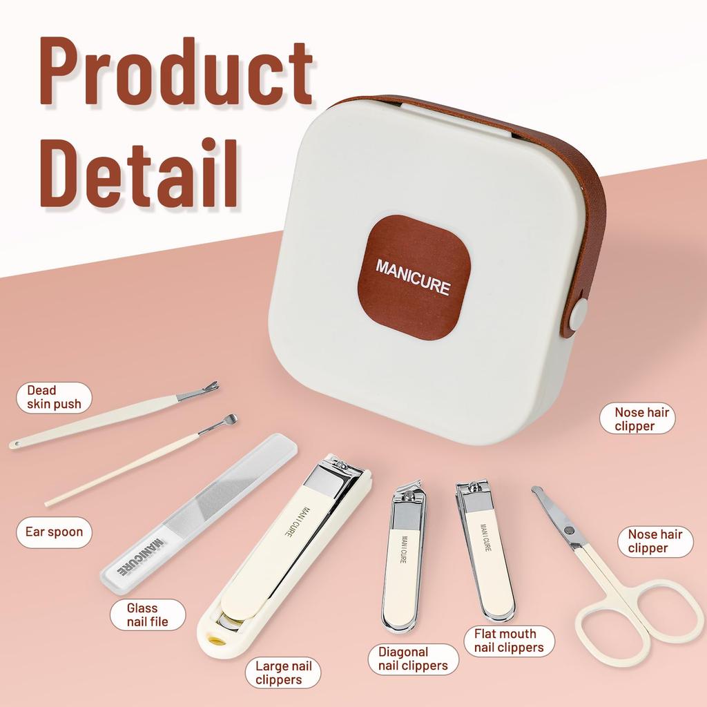 7-teiliges/Set Anti-Spritz-Nagelknipser-Set Maniküre Nagelknipser Trimmer Maniküre Pediküre Werkzeug
