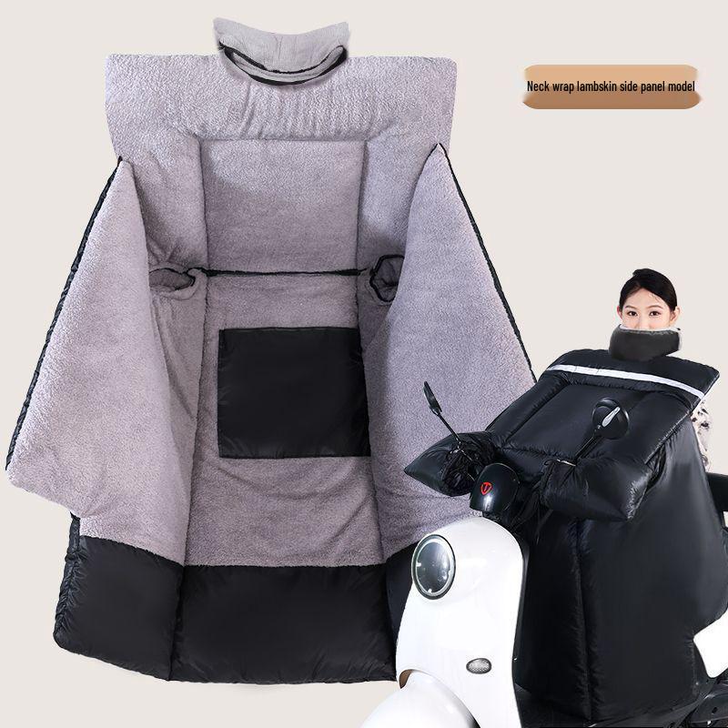 Electric Bicycle Winter Windshield Quilt: Thickened, Warm, Waterproof, Cold-Proof, Plus Velvet.