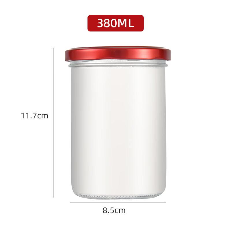 

Zhi Shi 380ml Wide Mouth Round Glass Storage Jars (10-Pack)