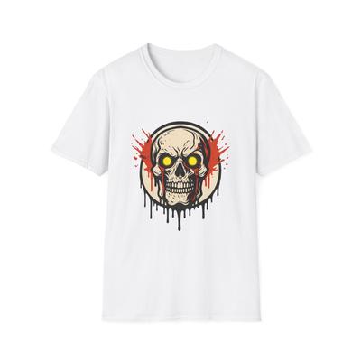Unisex Softstyle T-Shirt Skull Horror Gothic Blood Slime Glowing Eyes Dark Art