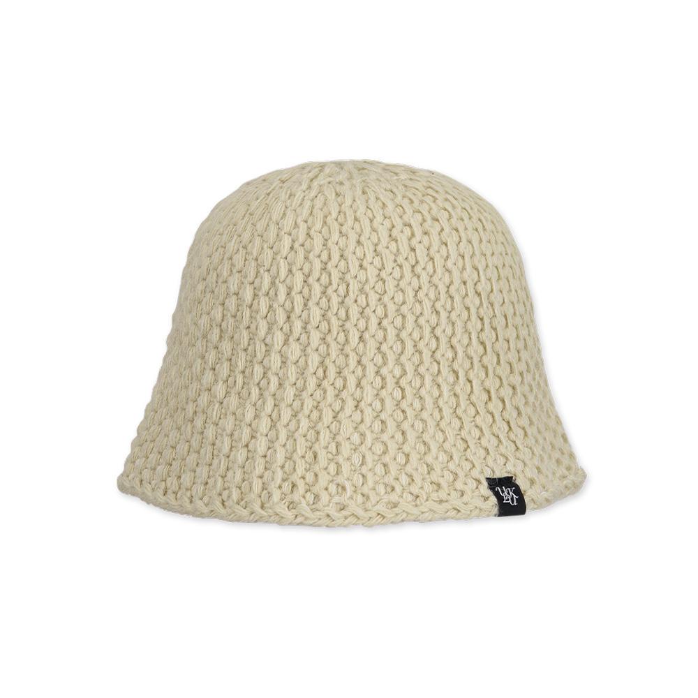 ULUK Lucida Black Label Winter Grid Knitting Bucket Hat_Ivory