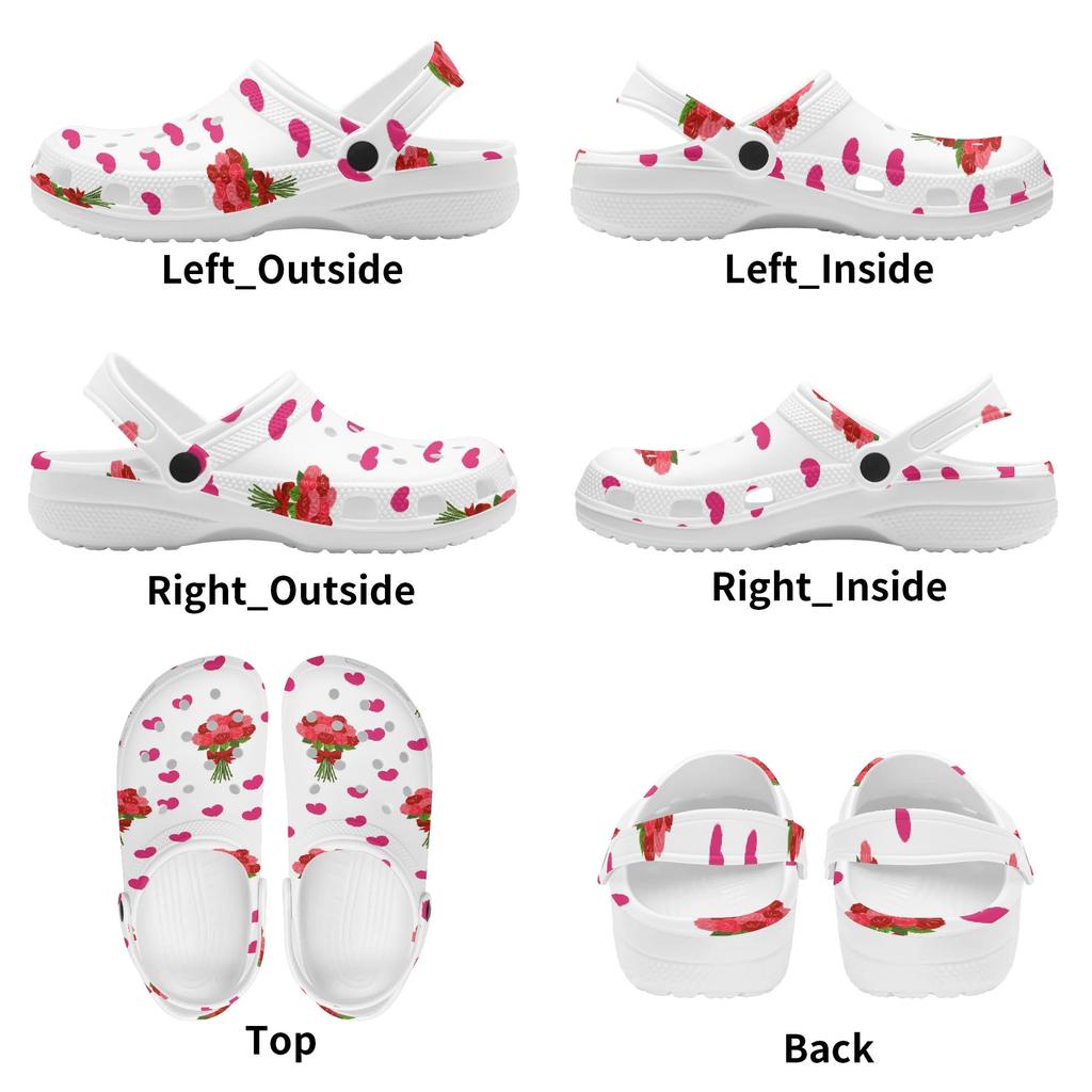 Allover Printed EVA Clogs Sandals Adult Unisex Easy Wear Breathable Slip On Casual Slippers Soft Sole Summer Shoes Daily Wear